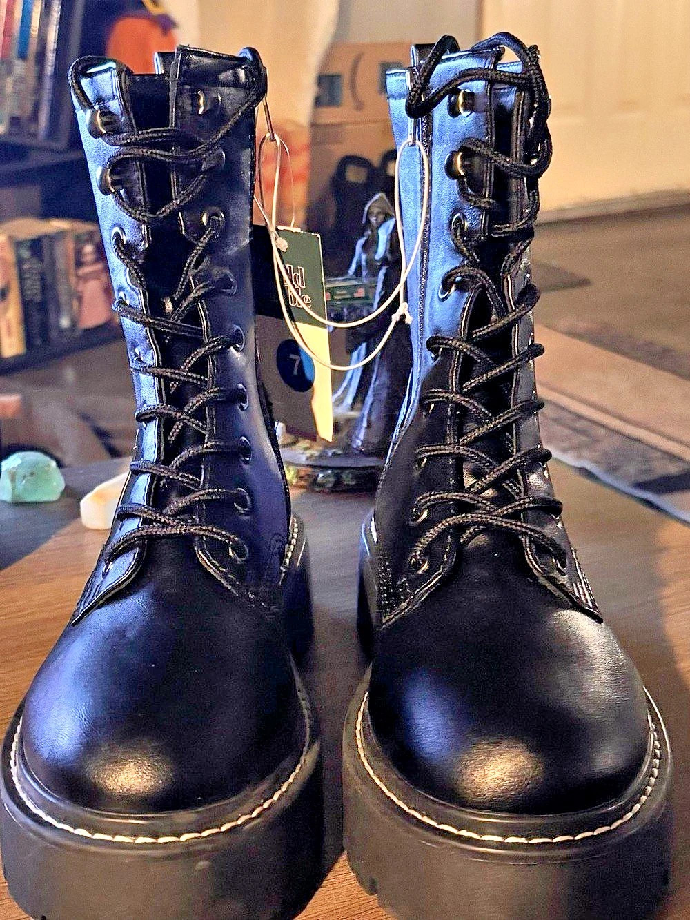 Wild Fable Logan Lug Combat Boots Black US 7 NWT